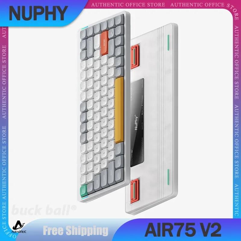 NuPhy Air75 V2  Ű, 3  , 2.4G   Ű,   RGB Ʈ ο ġ ӿ Ű 